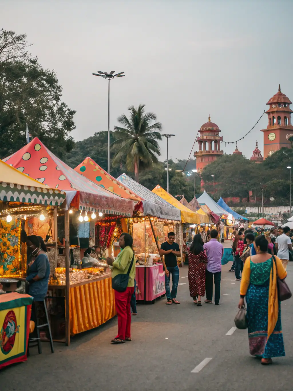 A vibrant photo of a community event in Puisaye, such as a local festival or market, highlighting the region's social cohesion and cultural vibrancy.